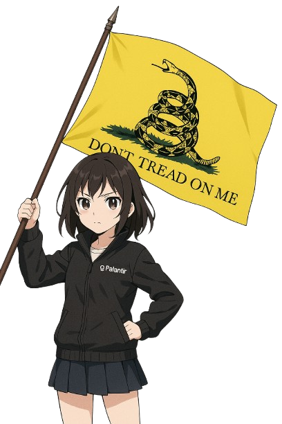 Anime girl with No to Digital ID sign